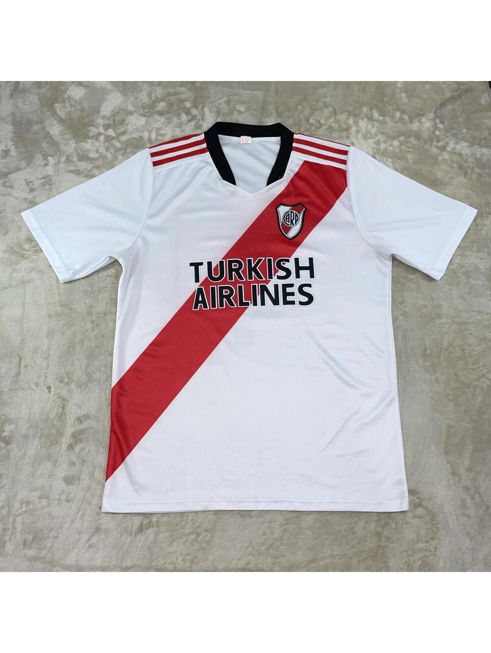 Club Atletico River Plate Turkish Airlines Soccer Kit Home Jersey Men’s Size XL